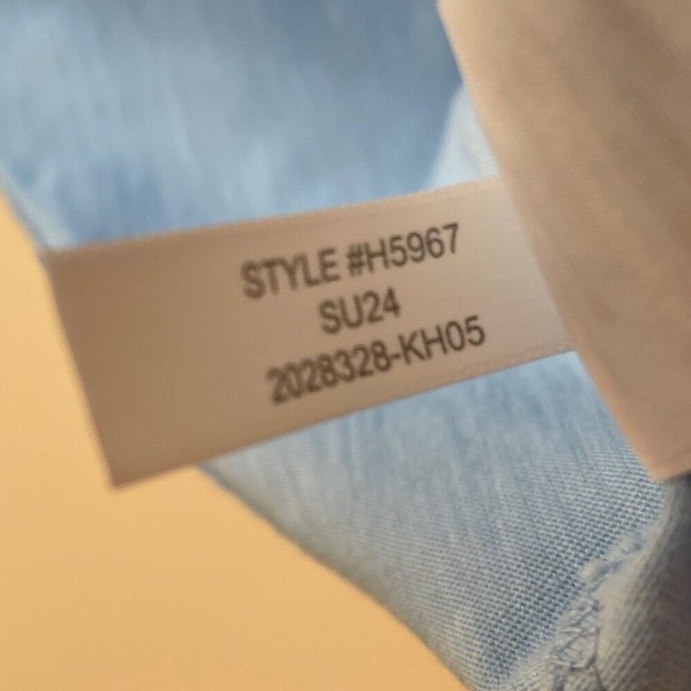 J.CREW T-Shirt Women XS Light Blue Slub Cotton V-Neck Tee NEW Slim-Fit H5967 - Picture 11 of 13